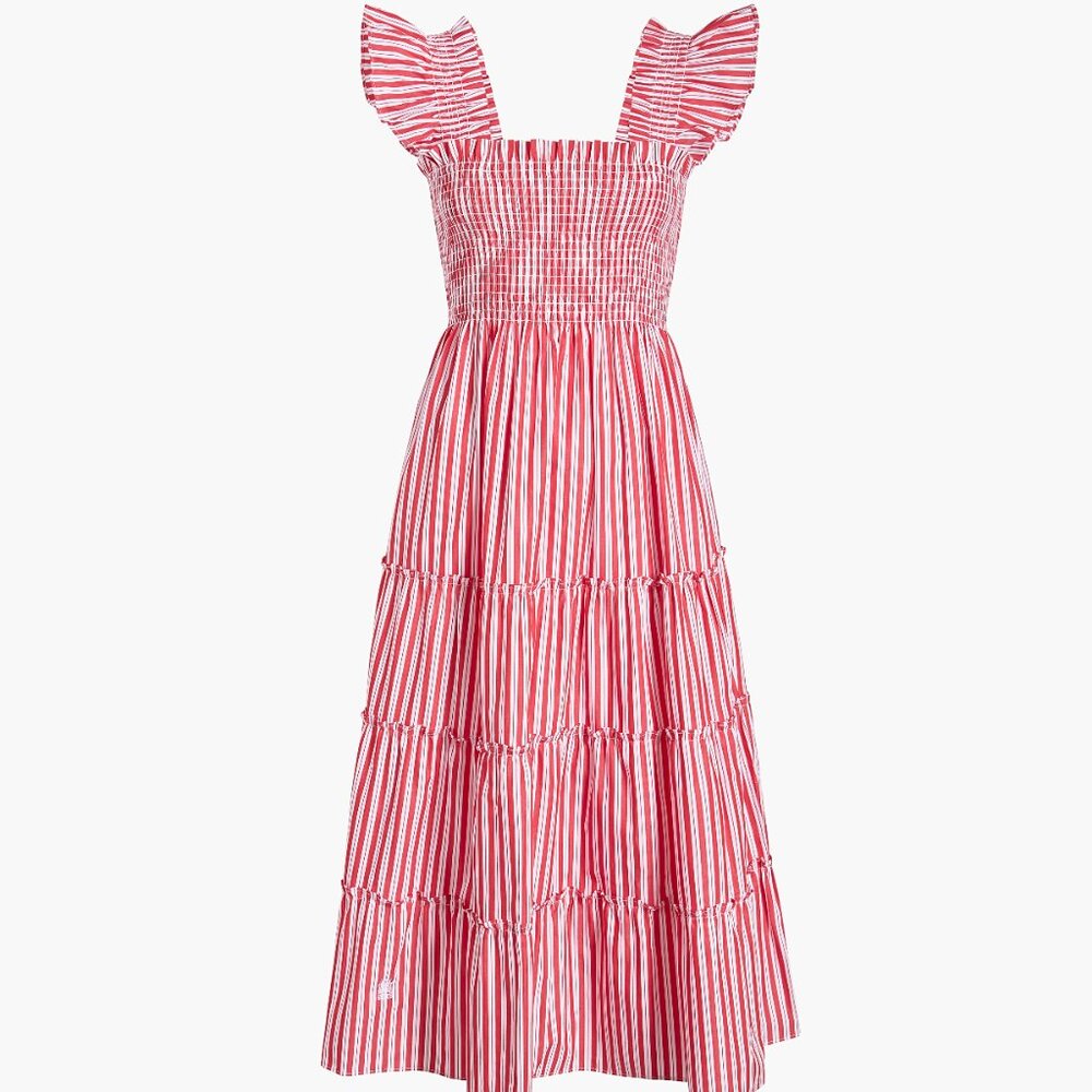 Hill House - The Ellie Nap Dress - Red Stripe